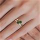 5 - Ria 0.70 ctw (4.00 mm) Round Created Alexandrite Split Shank 2 Stone Engagement Ring 