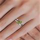 5 - Ria 0.63 ctw (4.00 mm) Round Peridot Split Shank 2 Stone Engagement Ring 