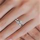 5 - Ria 0.50 ctw (4.00 mm) Round Lab Grown Diamond Split Shank 2 Stone Engagement Ring 
