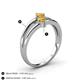 4 - Ria 0.40 ctw (4.00 mm) Round Citrine Split Shank 2 Stone Engagement Ring 