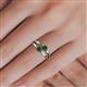 5 - Ria 0.70 ctw (4.00 mm) Round Created Alexandrite Split Shank 2 Stone Engagement Ring 