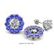 1 - Serena 1.80 ctw (3.00 mm) Round Tanzanite Jackets Earrings 