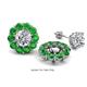 1 - Serena 2.31 ctw (3.00 mm) Round Green Garnet Jackets Earrings 