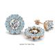 1 - Serena 1.60 ctw (3.00 mm) Round Aquamarine Jackets Earrings 
