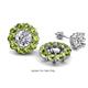 1 - Serena 2.31 ctw (3.00 mm) Round Peridot Jackets Earrings 