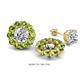 1 - Serena 2.31 ctw (3.00 mm) Round Peridot Jackets Earrings 