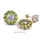 1 - Serena 2.31 ctw (3.00 mm) Round Peridot Jackets Earrings 