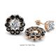 1 - Serena 2.20 ctw (3.00 mm) Round Black Diamond Jackets Earrings 