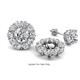 1 - Serena 1.80 ctw (3.00 mm) Round Moissanite Jackets Earrings 
