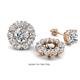 1 - Serena 1.80 ctw (3.00 mm) Round Moissanite Jackets Earrings 