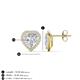 4 - Ember 2.84 ctw (7.00 mm) Heart Shape Created White Sapphire and Round Natural Diamond Halo Stud Earrings 