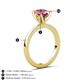 4 - Jenna 1.61 ct (9x7 mm) Oval Cut Pink Tourmaline Solitaire Engagement Ring 