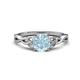 1 - Maeve 0.87 ct (6.50 mm) Round Aquamarine Entwined Celtic Love Knot Engagement Ring 