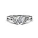 1 - Maeve 1.00 ct (6.50 mm) Round Moissanite Entwined Celtic Love Knot Engagement Ring 