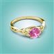 2 - Maeve 0.95 ct (6.00 mm) Round Pink Sapphire Entwined Celtic Love Knot Engagement Ring 