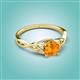 2 - Maeve 0.87 ct (6.50 mm) Round Citrine Entwined Celtic Love Knot Engagement Ring 