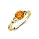 3 - Maeve 0.87 ct (6.50 mm) Round Citrine Entwined Celtic Love Knot Engagement Ring 