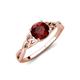 3 - Maeve 1.05 ct (6.50 mm) Round Red Garnet Entwined Celtic Love Knot Engagement Ring 