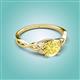 2 - Maeve 0.95 ct (6.00 mm) Round Yellow Sapphire Entwined Celtic Love Knot Engagement Ring 