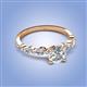 3 - Nylah 1.72 ctw (6.50 mm) GIA Certified Round Natural Diamond (VS/F) and Graduated Pear Shape Natural Diamond Engagement Ring 
