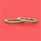 3 - Melissa 3.00 ctw (2.30 mm) Inside Outside Round Peridot Eternity Hoop Earrings 