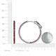 5 - Melissa 3.15 ctw (2.30 mm) Inside Outside Round Red Garnet Eternity Hoop Earrings 