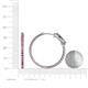 5 - Melissa 3.00 ctw (2.30 mm) Inside Outside Round Pink Tourmaline Eternity Hoop Earrings 