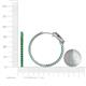 5 - Melissa 1.80 ctw (2.30 mm) Inside Outside Round Emerald Eternity Hoop Earrings 