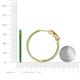 5 - Melissa 1.80 ctw (2.30 mm) Inside Outside Round Emerald Eternity Hoop Earrings 