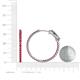 5 - Melissa 2.84 ctw (2.30 mm) Inside Outside Round Ruby Eternity Hoop Earrings 