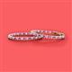 2 - Melissa 2.92 ctw (2.30 mm) Inside Outside Round Pink Sapphire and Natural Diamond Eternity Hoop Earrings 
