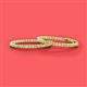 2 - Melissa 3.00 ctw (2.30 mm) Inside Outside Round Yellow Diamond and Lab Grown Diamond Eternity Hoop Earrings 