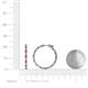 4 - Melissa 1.03 ctw (1.70 mm) Inside Outside Round Ruby and Natural Diamond Eternity Hoop Earrings 
