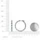 4 - Melissa 0.90 ctw (1.70 mm) Inside Outside Round Emerald and Lab Grown Diamond Eternity Hoop Earrings 
