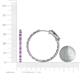 4 - Melissa 2.40 ctw (2.30 mm) Inside Outside Round Amethyst and Lab Grown Diamond Eternity Hoop Earrings 