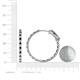 4 - Melissa 2.92 ctw (2.30 mm) Inside Outside Round Black Diamond and Lab Grown Diamond Eternity Hoop Earrings 