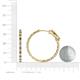 4 - Melissa 2.85 ctw (2.30 mm) Inside Outside Round Smoky Quartz and Natural Diamond Eternity Hoop Earrings 
