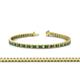 1 - Abril 2.40 mm Green Garnet and Diamond Eternity Tennis Bracelet 