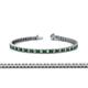 1 - Abril 2.40 mm Emerald and Diamond Eternity Tennis Bracelet 