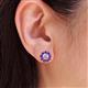 2 - Serena 1.44 ctw (3.00 mm) Round Amethyst Jackets Earrings 