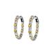 3 - Carisa 0.58 ctw (1.70 mm) Inside Outside Round Citrine and Natural Diamond Eternity Hoop Earrings 