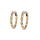 3 - Carisa 0.58 ctw (1.70 mm) Inside Outside Round Citrine and Natural Diamond Eternity Hoop Earrings 