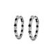 3 - Carisa 0.66 ctw (1.70 mm) Inside Outside Round Black Diamond and Natural Diamond Eternity Hoop Earrings 