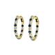3 - Carisa 0.64 ctw (1.70 mm) Inside Outside Round Blue Diamond and Natural Diamond Eternity Hoop Earrings 