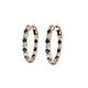 3 - Carisa 0.64 ctw (1.70 mm) Inside Outside Round Blue Diamond and Natural Diamond Eternity Hoop Earrings 