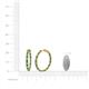 4 - Carisa 1.95 ctw (2.30 mm) Inside Outside Round Green Garnet and Natural Diamond Eternity Hoop Earrings 