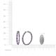 4 - Carisa 1.50 ctw (2.30 mm) Inside Outside Round Amethyst and Natural Diamond Eternity Hoop Earrings 
