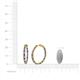 4 - Carisa 1.50 ctw (2.30 mm) Inside Outside Round Iolite and Natural Diamond Eternity Hoop Earrings 