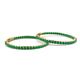 2 - Carisa 4.73 ctw (2.70 mm) Inside Outside Round Natural Emerald Eternity Hoop Earrings 