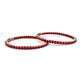 2 - Carisa 6.45 ctw (2.70 mm) Inside Outside Round Ruby Eternity Hoop Earrings 